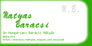 matyas baracsi business card