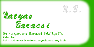 matyas baracsi business card